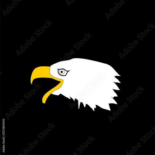 head of eagle vector