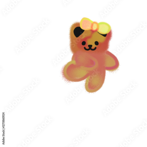 Adorable Bear with Yellow Bow
