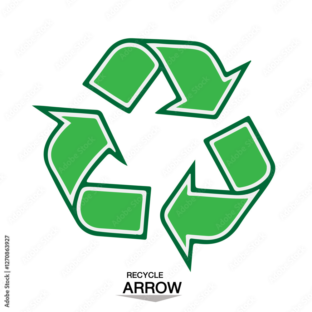 recycle symbol on a white background recycle symbol on a white background