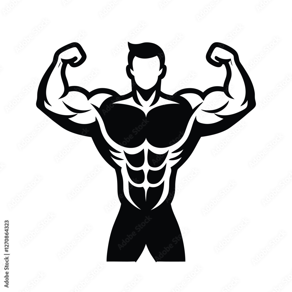 Fototapeta premium illustration of a muscular man