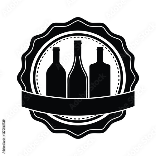 wine bottle and glass