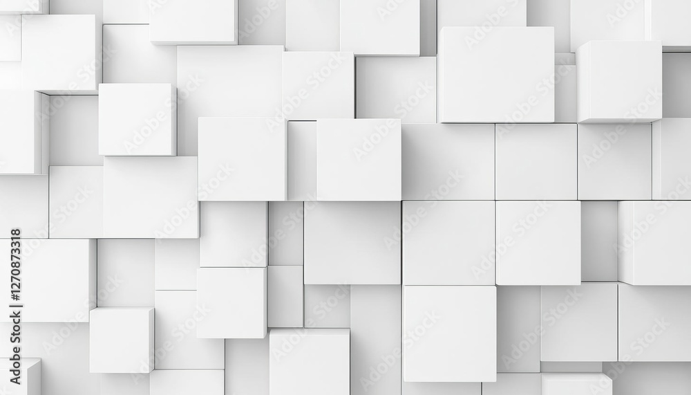 Abstract white box wall design for modern background imagery. Abstract white box wall design for modern background imagery.