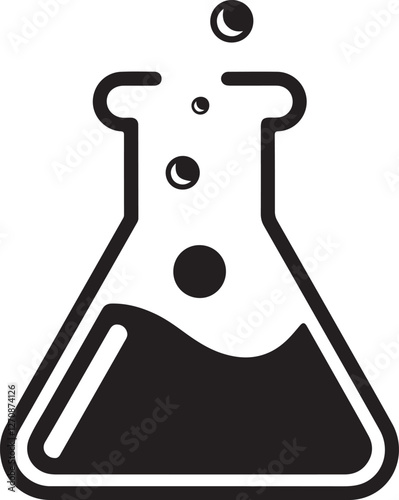 Test Tube Silhouette Vector Design
