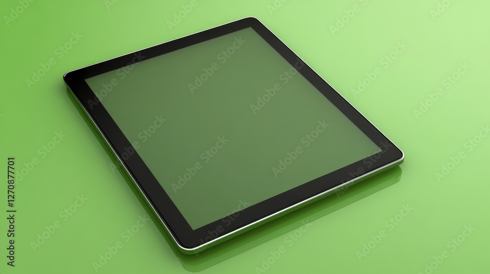 Tablet with an ultra-fast refresh rate, displayed on a green background, showcasing smooth and responsive performance Tablet with an ultra-fast refresh rate, displayed on a green background, showcasing smooth and responsive performance