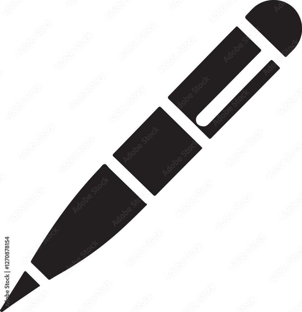 Ballpoint Pen Silhouette Vector Design Ballpoint Pen Silhouette Vector Design