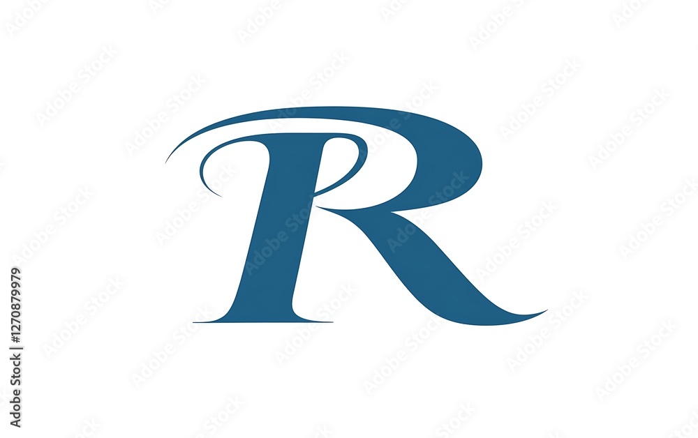Elegant stylized letter R logo design Elegant stylized letter R logo design