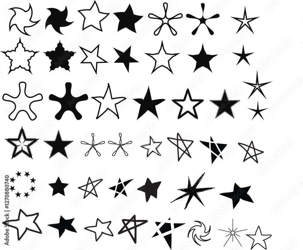 Naklejka premium Create a silhouette vector star