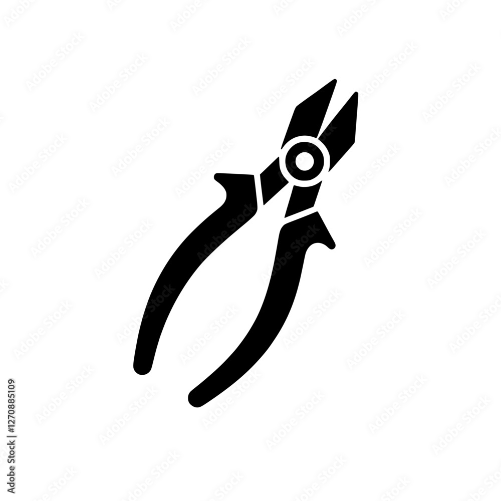 Precision in Silhouette: A pair of meticulously crafted wire cutters, their sharp blades poised, embodying the essence of precision and craftsmanship. Precision in Silhouette: A pair of meticulously crafted wire cutters, their sharp blades poised, embodying the essence of precision and craftsmanship.