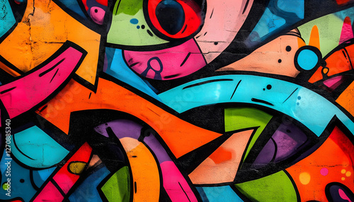 Wallpaper Mural Seamless and colorful graffiti art Torontodigital.ca