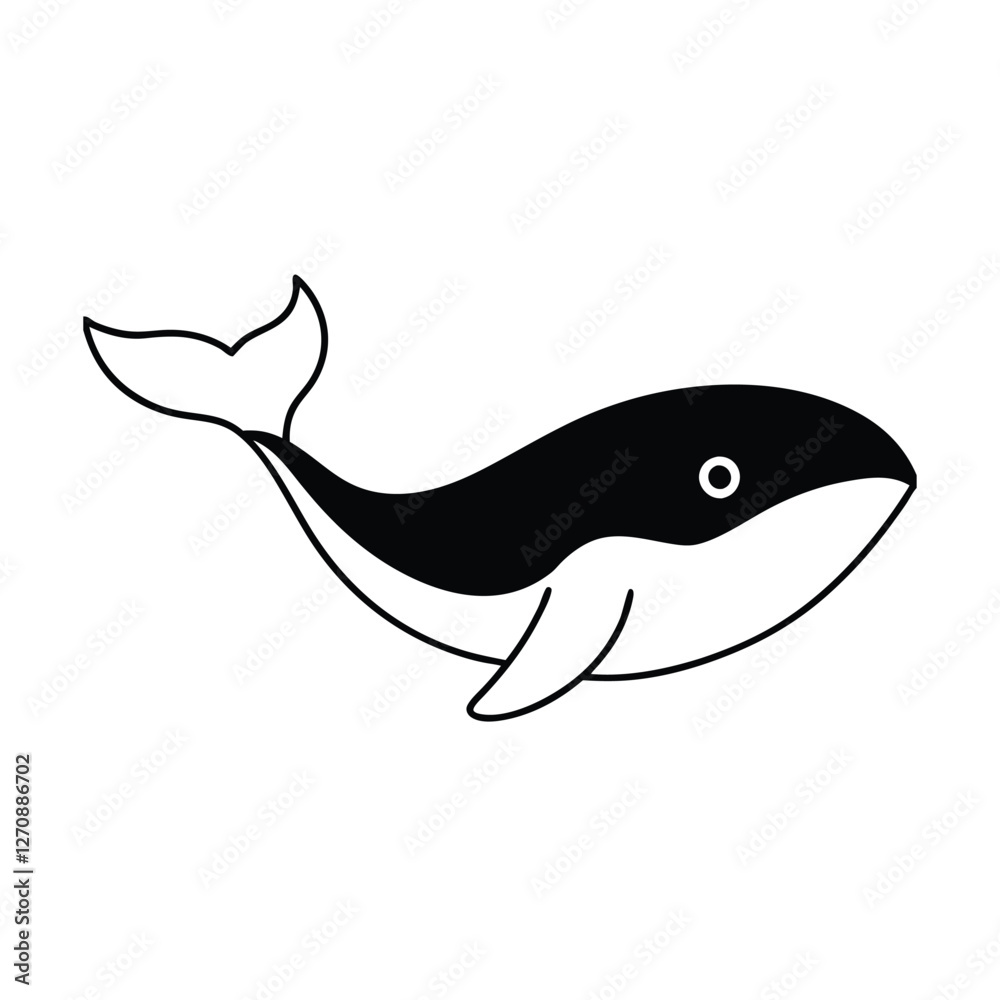 Obraz premium whale vector illustration