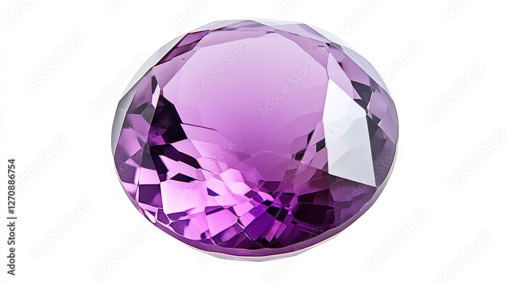 Amethyst gemstone, cut and polished, isolated, white background, jewelry Amethyst gemstone, cut and polished, isolated, white background, jewelry