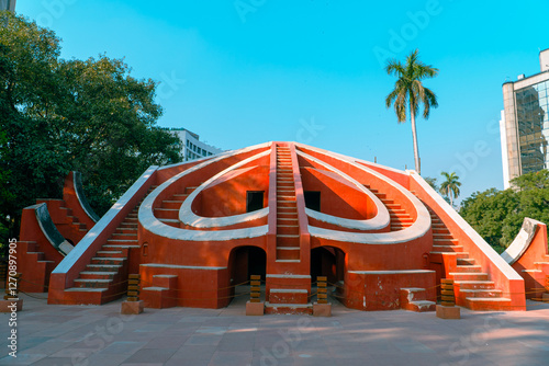Schilderij op canvas Astronomical instrument in Jantar Mantar, New Delhi, India 2025