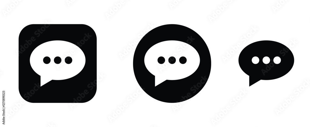 flat style chat icon set. speech bubble or comment icon vector symbol for web and app. flat style chat icon set. speech bubble or comment icon vector symbol for web and app.