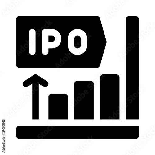 IPO glyph icon