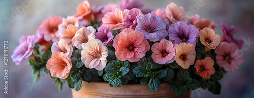 Wallpaper Mural Pastel Calibrachoa Potted Flowers Torontodigital.ca