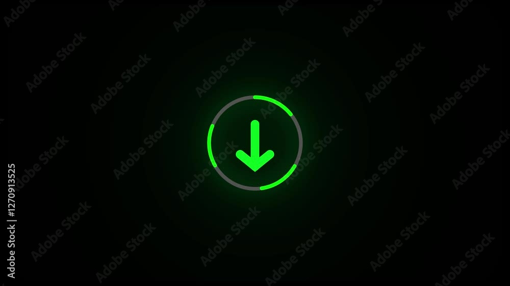 Downloading arrow Icon Animation on black Background. 4K Video Loop able Preloaded, Download arrow symbol. Downloading arrow Icon Animation on black Background. 4K Video Loop able Preloaded, Download arrow symbol.