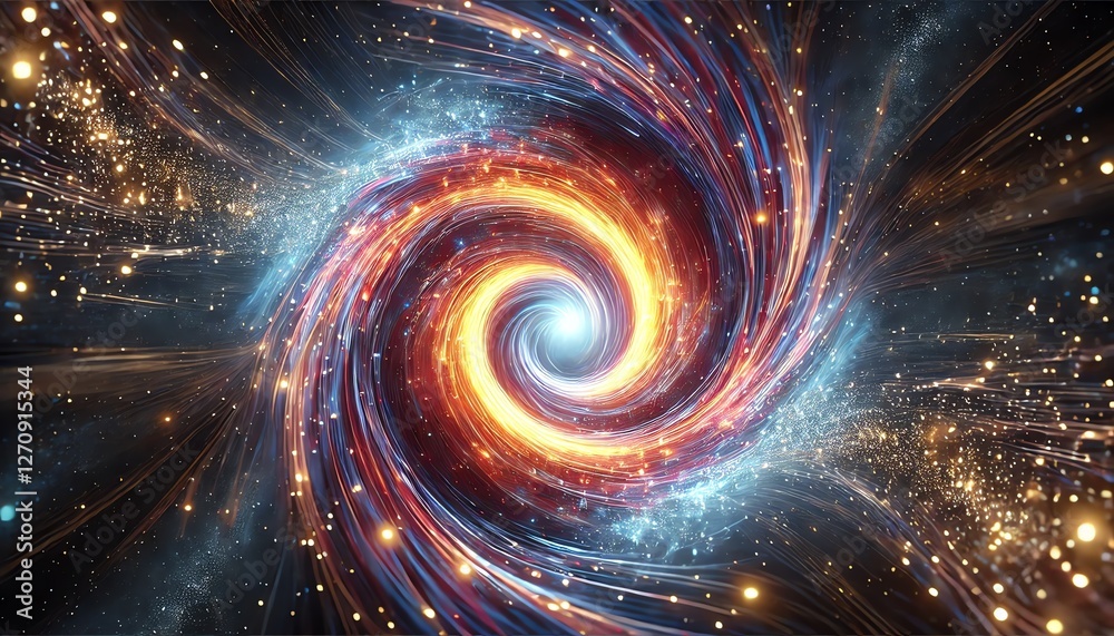A glowing, swirling wormhole or tunnel in space with a futuristic, sci-fi aesthetic A glowing, swirling wormhole or tunnel in space with a futuristic, sci-fi aesthetic