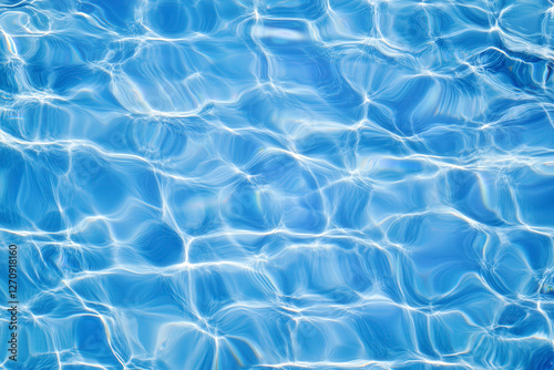 abstract blue color water wave, pure natural swirl pattern texture