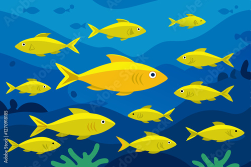 seamless pattern with fishes