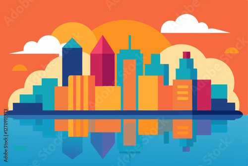 city in the sky vector