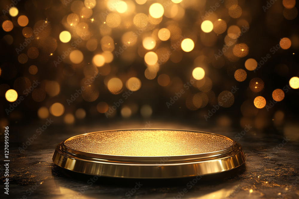 Obraz premium Empty gold presentation background