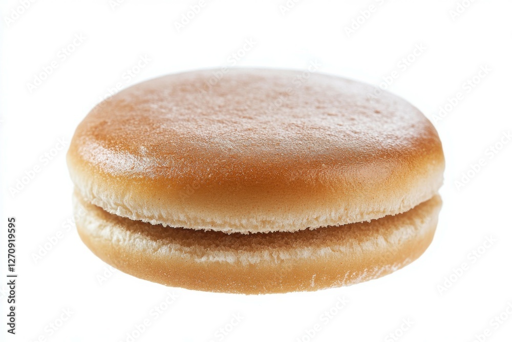 Small Burger. Close-up Isolated Fast Food Hamburger on White Background Small Burger. Close-up Isolated Fast Food Hamburger on White Background