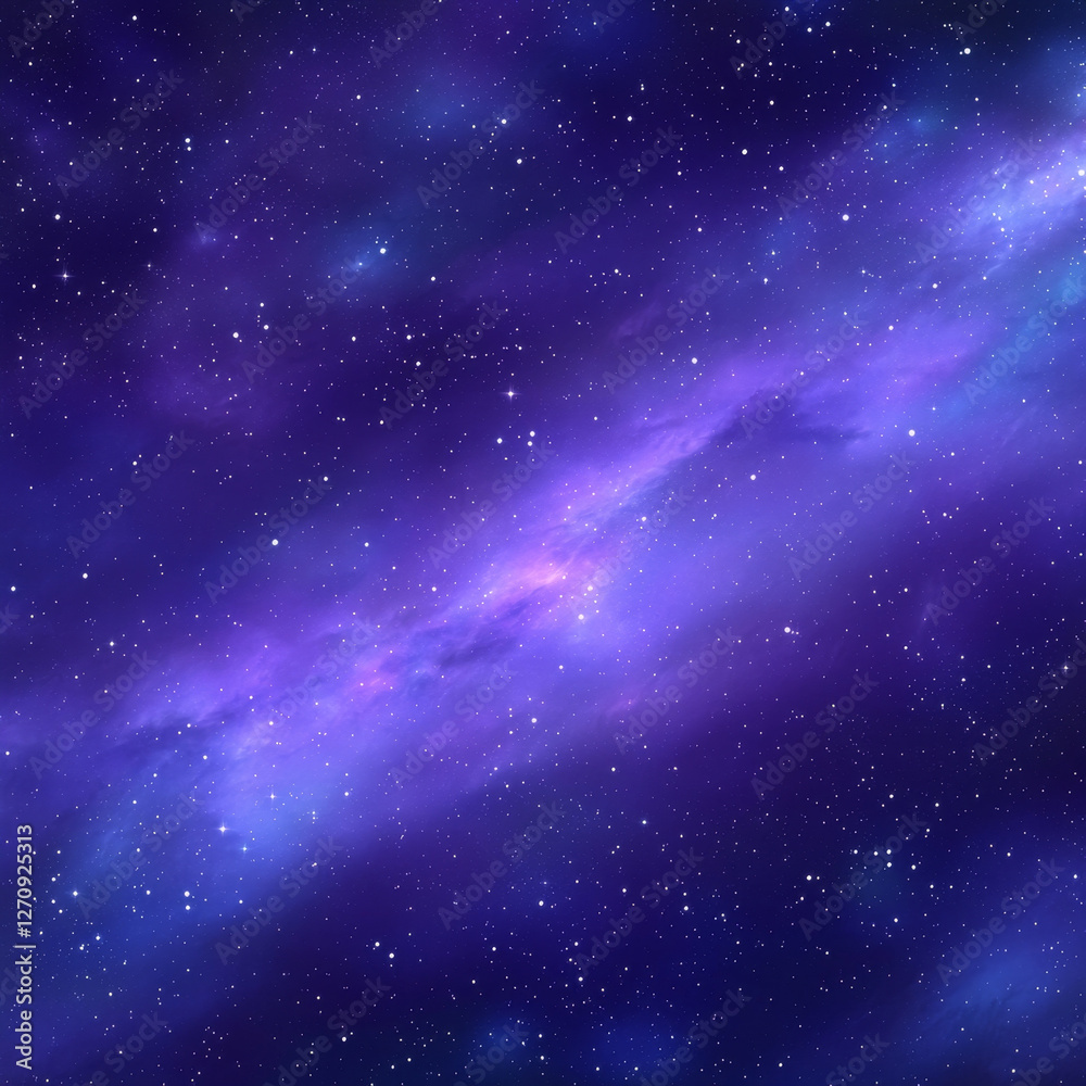 Fototapeta premium Cosmic Nebula: Purple Galaxy Swirl