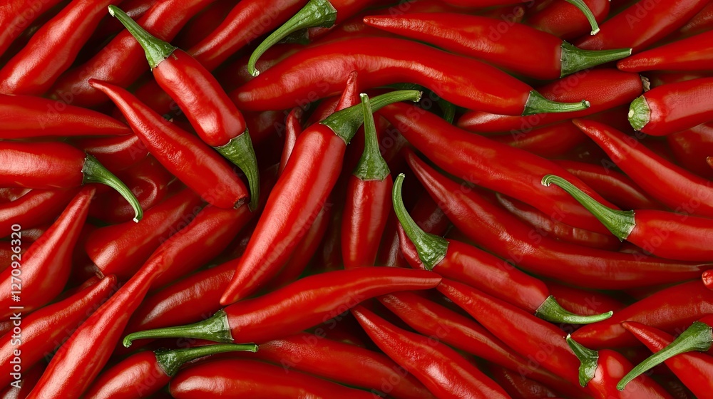 Fresh red chili peppers scattered across a wooden surface for vibrant culinary use in various dishes and cuisines Fresh red chili peppers scattered across a wooden surface for vibrant culinary use in various dishes and cuisines