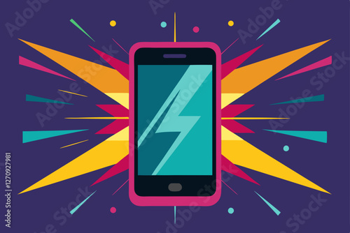 smart phone with colorful application icons
