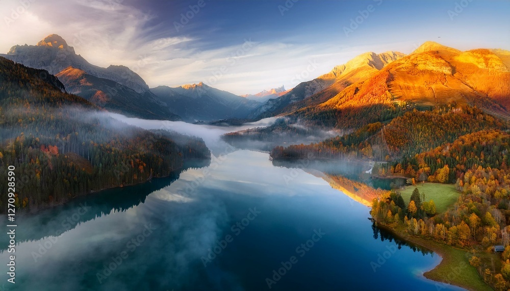 Obraz premium Nature�fs secrets lie hidden beneath the fog.