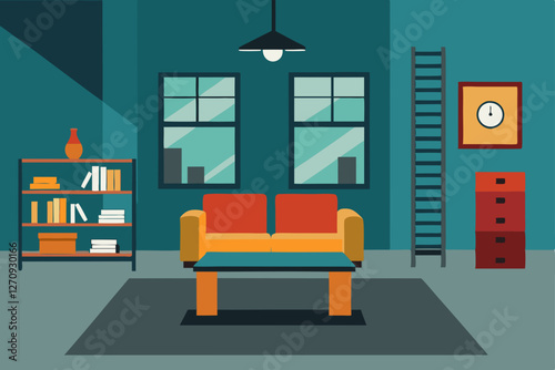 living room interior with fireplace