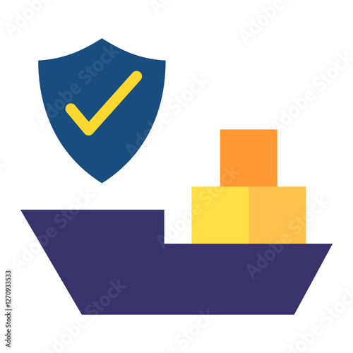 Inland Marine Insurance Vector Design Icon Style