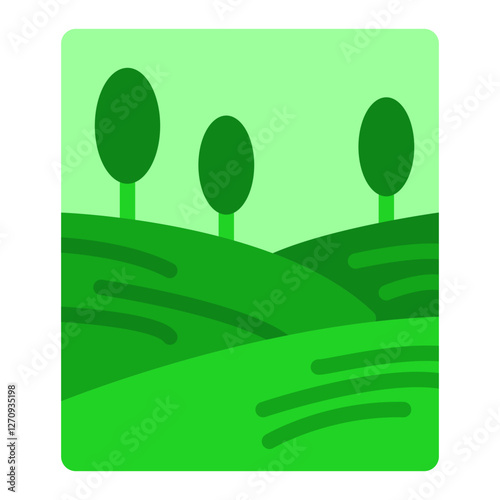 Meadow Vector Design Icon Style