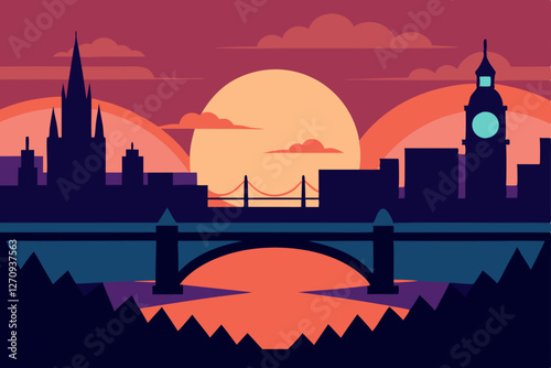 london skyline at night