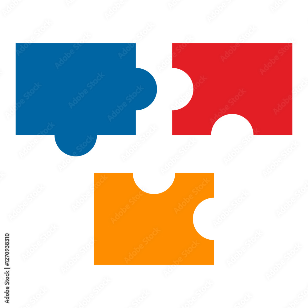 Puzzle Pieces Vector Design Icon Style Puzzle Pieces Vector Design Icon Style