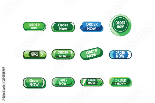 "Set of Order Now Button Vector Illustration"

