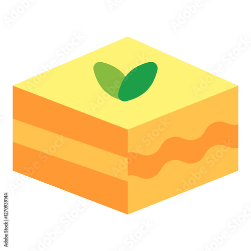 Tiramisu Vector Design Icon Style
