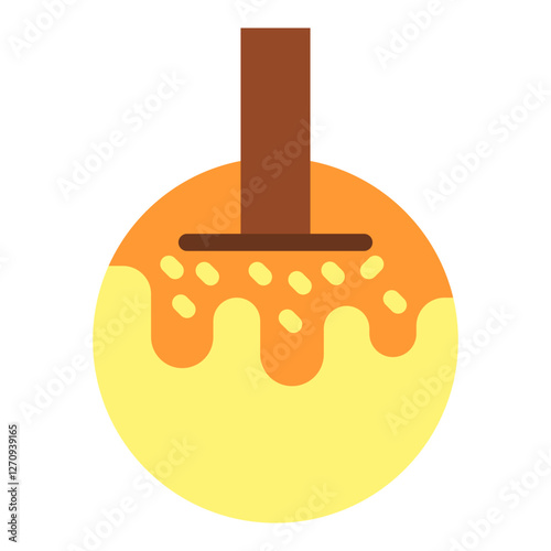 Caramel Apple Vector Design Icon Style
