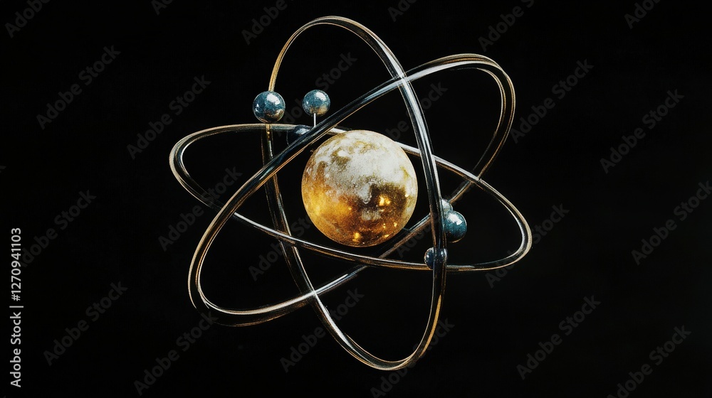 A scientific illustration showing the structure of an atom with a clearly defined proton in the nucleus. A scientific illustration showing the structure of an atom with a clearly defined proton in the nucleus.