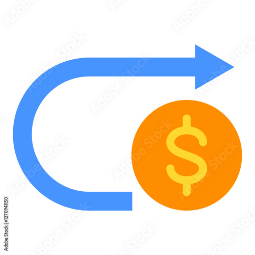 Return on Investment Vector Design Icon Style