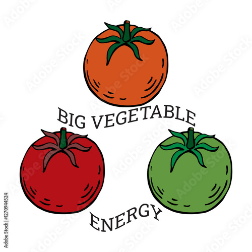Vegetable energy design illustration of tomatoes