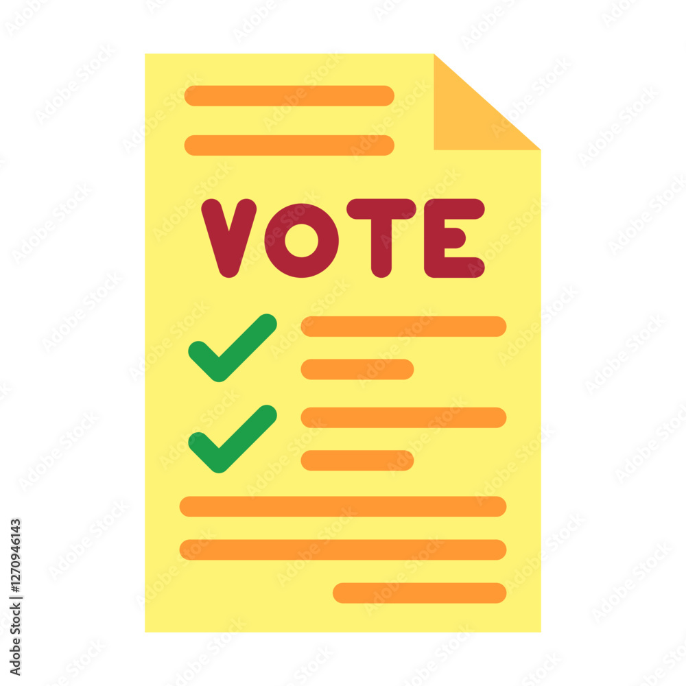 Voting Checklist Vector Design Icon Style Voting Checklist Vector Design Icon Style