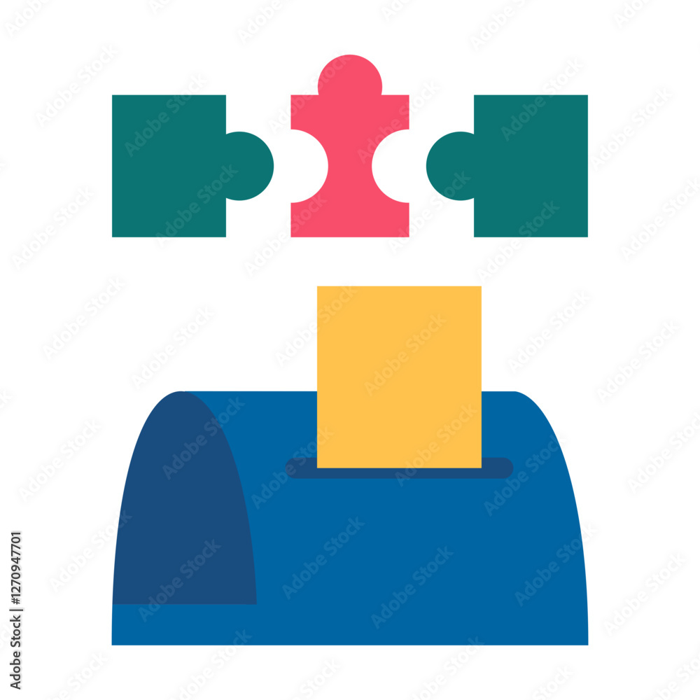 Voting Puzzle Vector Design Icon Style Voting Puzzle Vector Design Icon Style