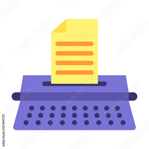 Typewriter Vector Design Icon Style