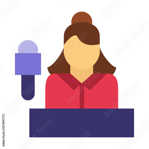 News Anchor Vector Design Icon Style