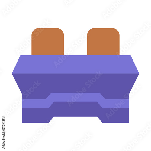 News Anchor Desk Vector Design Icon Style