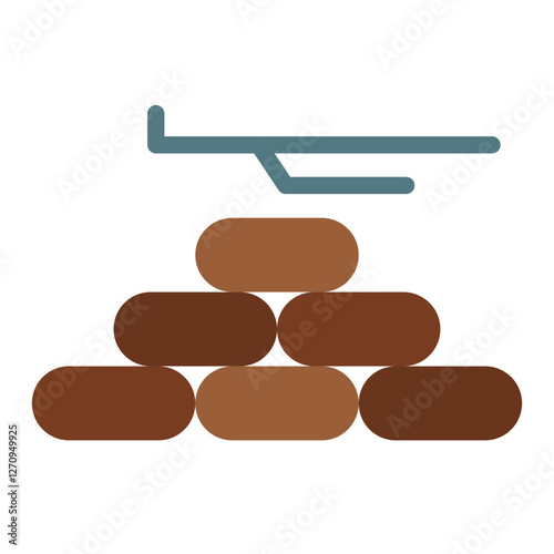 Trench Vector Design Icon Style