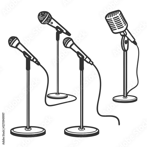 Studio Recording Mic Icons