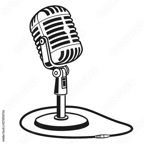 Podcasting Microphones Vector Set