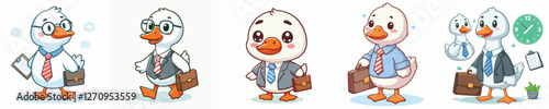 vector of geese going to the office